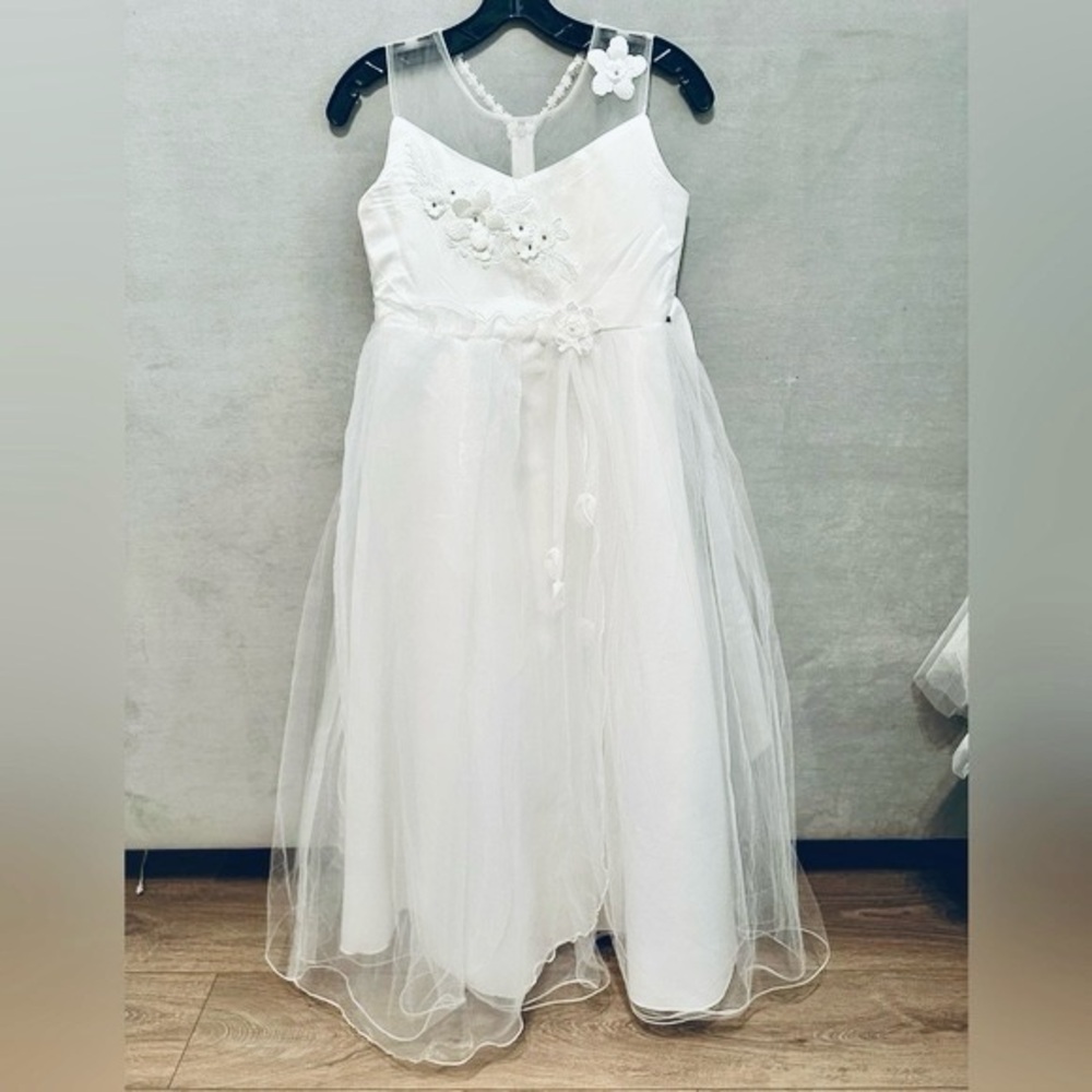 Darling Communion wedding flower girl 4 layer dress SZ 170 (14-16) White tulle - Picture 2 of 13